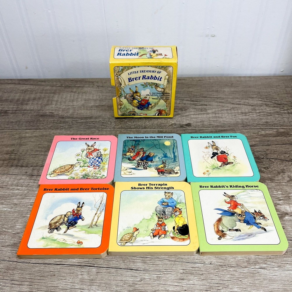 Little Treasury of Brer Rabbit 6 Board Book Set 1988 Chatham River Press Vintage - Picture 4 of 13